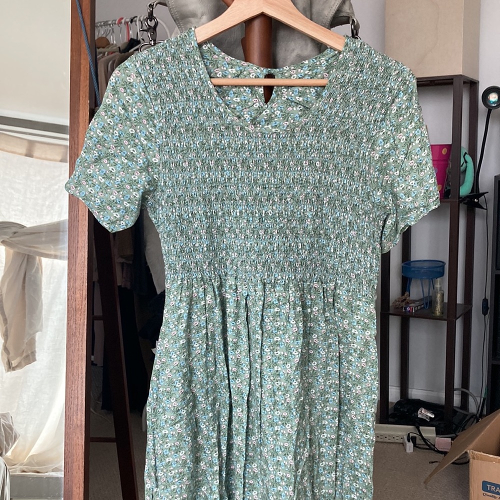 VTG ruched floral dress